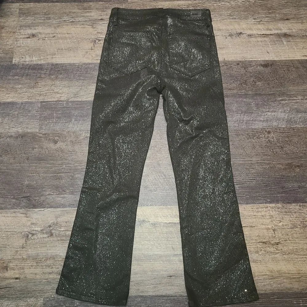 Paige Cropped Claudine Glitter Sparkle Jeans - Picture 8 of 10
